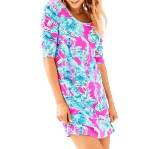 Lilly Pulitzer La Jolla Pima Cotton Dress Lobsters In Love Size S